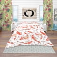 thumbnail image 2 of Designart 'Chinese Pattern with Rainbow Carps' Oriental Duvet Cover Set, 2 of 4