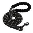 thumbnail image 1 of Dog Leash Service Lead Training Padded Handle Reflective Nylon Puppy Rope Color:black Size:1.5*1.2, 1 of 7