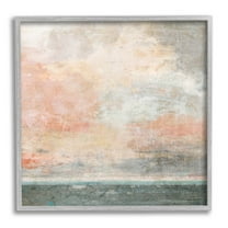 Stupell Industries Layered Modern Landscape Painting Gray Framed Art Print Wall Art, Design by Suzanne Nicoll