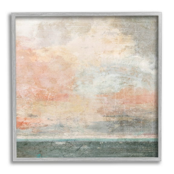 Stupell Industries Layered Modern Landscape Painting Gray Framed Art Print Wall Art, Design by Suzanne Nicoll