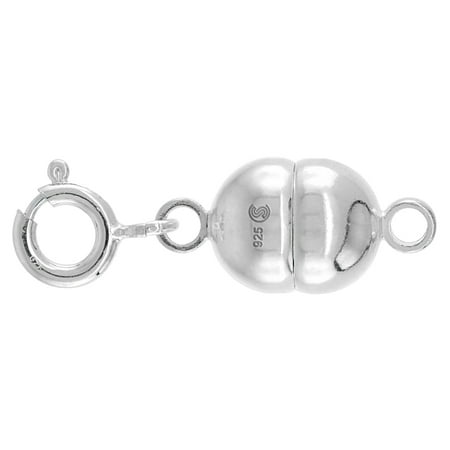 Bridal Clasp Bracelet - Sterling Silver 9 mm Magnetic Clasp Converter for Necklaces & Bracelets Italy, Extra Large