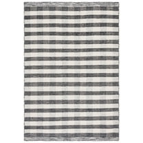 SAFAVIEH Striped Kilim Ulric Striped Area Rug, Black/Ivory, 3' x 5'
