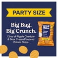 thumbnail image 5 of Great Value Cheddar and Sour Cream Ripple Potato Chips Party Size, 12.5 oz Bag, 5 of 11