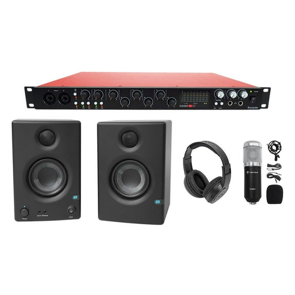 Focusrite SCARLETT 18I20 2nd GEN USB Interface+Monitors+Headphones+Studio Mic