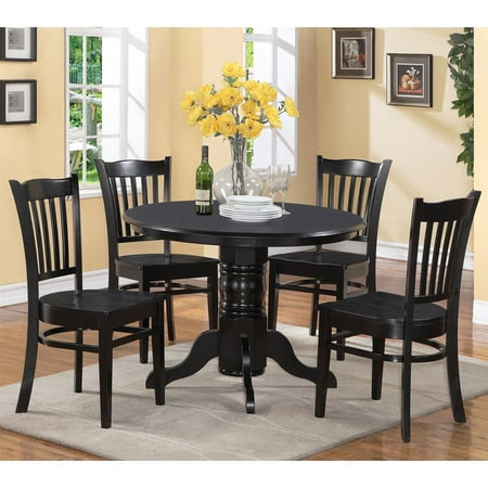 SHGR5 BLK W 5 Piece small kitchen table set Round Table SHGR5 BLK W 5 Piece small kitchen table set Round Table