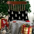 thumbnail image 4 of Christmas Pillow Covers 12x20 inch Christmas Tree Decorative Black Throw Pillow Covers Winter Famliy Decoration for Home Couch 040, 4 of 6