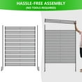 thumbnail image 5 of Metal Outdoor Privacy Screen Freestanding 72" H×48" W, Decorative Privacy Fence for Balcony Patio Lawn Garden, Privacy Fence Privacy with Rustproof PE-Coating (47 * 72inch/4 * 6FT), 5 of 7