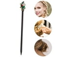 thumbnail image 3 of Unique Bargains 1 Pc Hair Chopstick Classic Gardenia Hair Hairpin Black White Blue, 3 of 5
