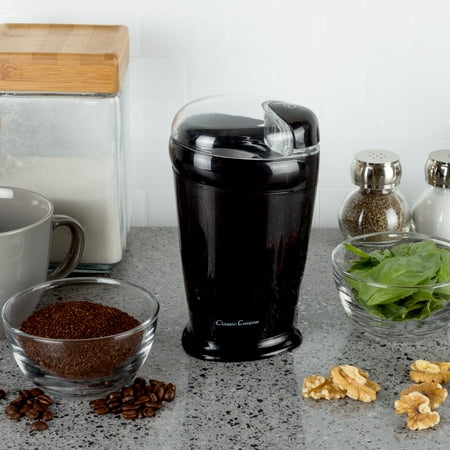Coffee Bean Grinder- Electric Grinder with Manual On/Off Switch and Measuring Lid for Espresso, French Press, Spices, Herbs, Nuts by Classic (Best Coffee Grinder For French Press)