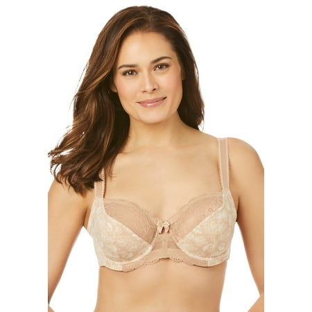 

Amoureuse Women s Plus Size Lace-Trim Underwire Bra Bra