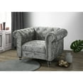 thumbnail image 2 of Global Furniture USA Grey Velvet Tufted KD Chair, 2 of 4