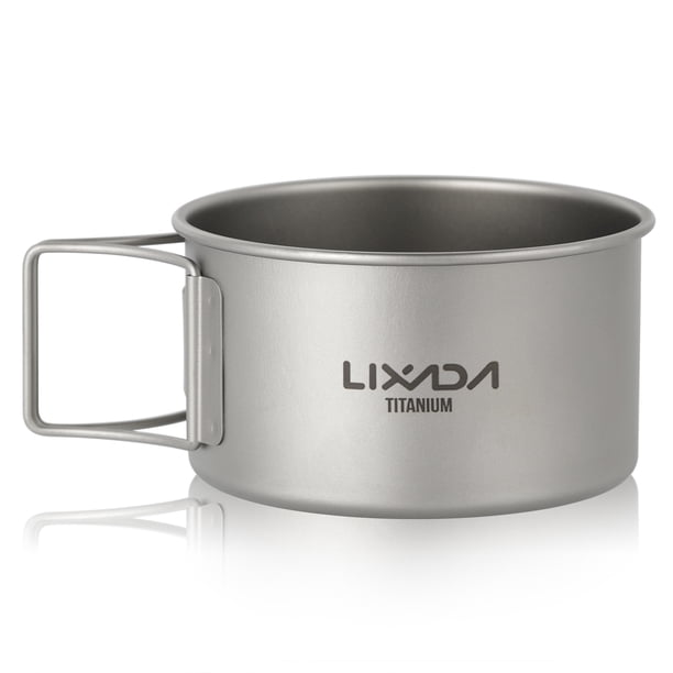 Bol de titanio Cuenco de titanio Lixada con asas plegables Contenedor de comida para cena para acamp Lixada Bol de titanio