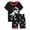 Black, variant on Futezty Toddler Boys Clothes Summer Outfit Sets, Toddler Boys Short Sleeve Cartoon Prints T Shirt Tops Shorts Child Kids 2PC Set Outfits Clothes