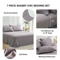 thumbnail image 5 of Flymme Grayish Purple Boho Comforter Set Queen 7 Piece Bed in a Bag Textures Jacquard Bedding Sets All Season Microfiber Chic and Stylish Bedroom Set, 5 of 8