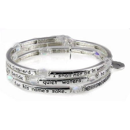 - Psalm 23 Coil Bracelet Scripture The Lord is my Shepherd Religious Cr...