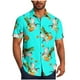 thumbnail image 2 of Blusa y camisa de manga corta con cuello vuelto para hombre, blusa informal de moda con botones estampados, blusa de manga corta con cuello vuelto, blusa de poliéster para hombre, 2 of 6