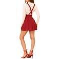 thumbnail image 3 of MODA NOVA Juniors High Waist Lace Up Tie Front A-Line Mini Suspender Skirt, 3 of 6
