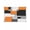 Orange Gray Black, variant on Orange Grey Black Geometric Sun Shade Sail 6.5'x10' Rectangle Outdoor Shade Canopy, Modern Abstract Art Porch Shades Outdoor Sun Blocking Screen, Sunshade Cloth Covers for Patio/Deck/Garden