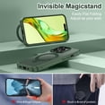 thumbnail image 3 of CASEFIV for iPhone 14 Pro Case,with Magnetic Invisible Stand [Military Drop Protection] [Compatible with MagSafe] Shockproof Slim Anti-Slip with 2 Screen Protector+ 2 Lens Protector,Green, 3 of 8