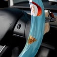 thumbnail image 5 of Santa Claus 14.5 Inch Printing PVC Leather Steering Wheel Cover Car Wheel Covers Auto Accessories, 5 of 6