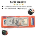 thumbnail image 2 of LOUEBICA Wallet for Men Leather Slim Bifold Card Holder RFID Blocking Minimalist Front Pockets Wallet with Money Clip, 2 of 6