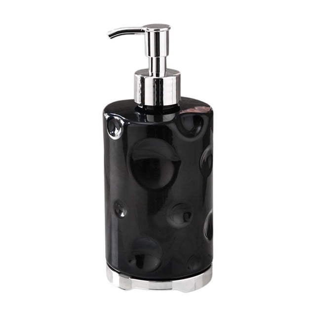 Round Cheese Design 420ml Hand Sanitizer Dispenser Bottle - Creative Refillable Soap Pump for Bathroom Counter