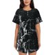 thumbnail image 1 of Fotbe New York City1 Conjunto de Pijama Estampado para Mujer, 2 Piezas, Ropa de Dormir con Camiseta de Manga Corta y Shorts Suaves-Medium, 1 of 6
