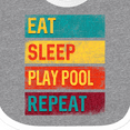 thumbnail image 4 of Inktastic Billiards Eat Sleep Play Pool Repeat Boys or Girls Baby Bib, 4 of 4