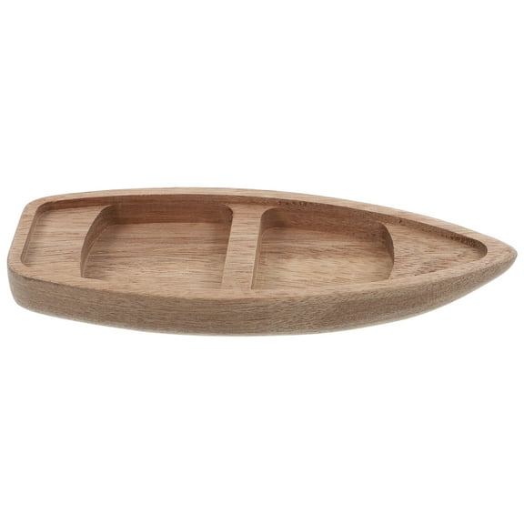 FRCOLOR Wooden Boat Ornament Unfinished Natural Wood Boat Model Nautical Fishing Boat Canoe Model Sailboat for Nautical Birthday Decorations