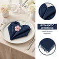 thumbnail image 3 of Unique Bargains 6Pcs Cotton Reusable Dinner Cloth Napkins Navy Blue 18x18inch, 3 of 6
