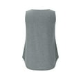 thumbnail image 5 of Ecqkame sleeveless tops for women Loose Solid Color Casual Flowy Basic Tank Tops Round Neck Summer T-Shirts Outfits Gray XL, 5 of 6