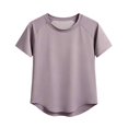 thumbnail image 6 of Workout Tops For Women,Athletic Shirts Women Quick Dry Outfits Fitness Shirts For Women Loose Fit Yoga T Shirts Sport Shirts For Women Women's Dry Wick Shirts Workout Shirts For Women Purple 3XL, 6 of 7