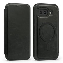 for Google Pixel 8 Pro Wallet Case, Compatible with MagSafe, Support Wireless Charging, Slim Fit Premium PU Leather Flip Folio Cover with Card Slots Case Wallet for Google Pixel 8 Pro - Black