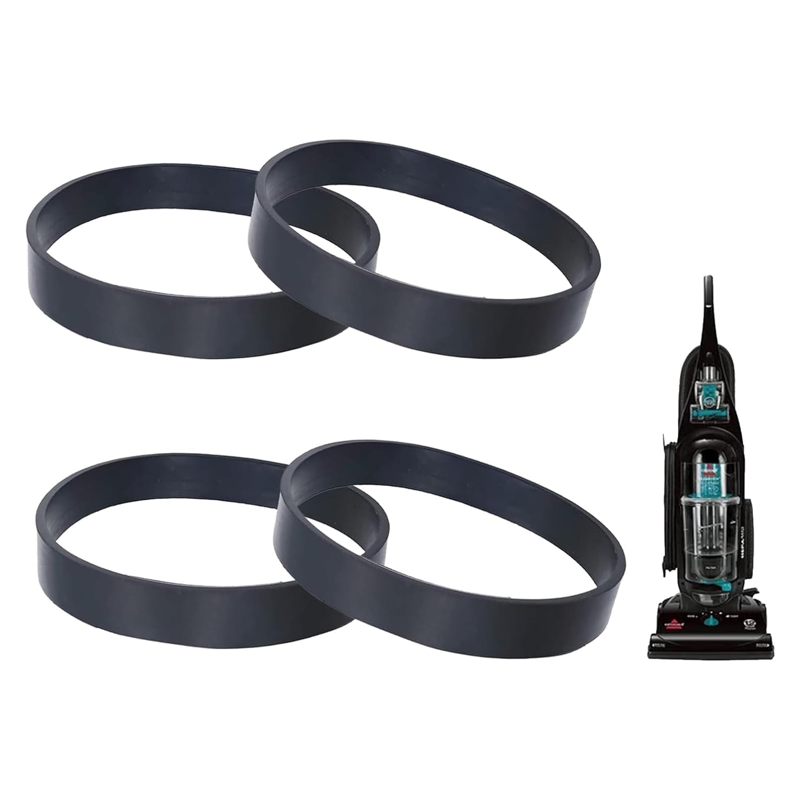 Replacement Belts for Bissell Style 7/9/10 P/N 3031120 PowerForce Helix Powerlifter Cleanview Swivel Rewind Pet Vacuum Cleaner, Replace Parts #2031093#3031123#32074#1604129 (Pack of 4)