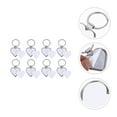thumbnail image 3 of KAKOWELY 8pcs Heart Shape Sublimation Blanks Key Chains Board Heat Transfer Key Chain,2.76X"X1.57"X0.16", 3 of 5