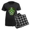 thumbnail image 5 of CafePress - Shamrock Sugar Skull Women's Dark Pajamas - Women's Short Sleeve Print T-Shirt and Pants Dark Cotton Pajama Set, 5 of 7