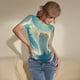 thumbnail image 3 of Fotbe Sunshine Cute Winged Cat Body de Mujer con Cuello Redondo y Mangas Cortas, Sin Mangas Ajustado, Suave, Cómodo y Básico-XX-Large, 3 of 7