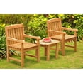thumbnail image 6 of Grade-A Teak Dining Set: 2 Seater 3 Pc: Adirondack Side Table And 2 Devon Arm Chairs Outdoor Patio WholesaleTeak #51DV0003, 6 of 6