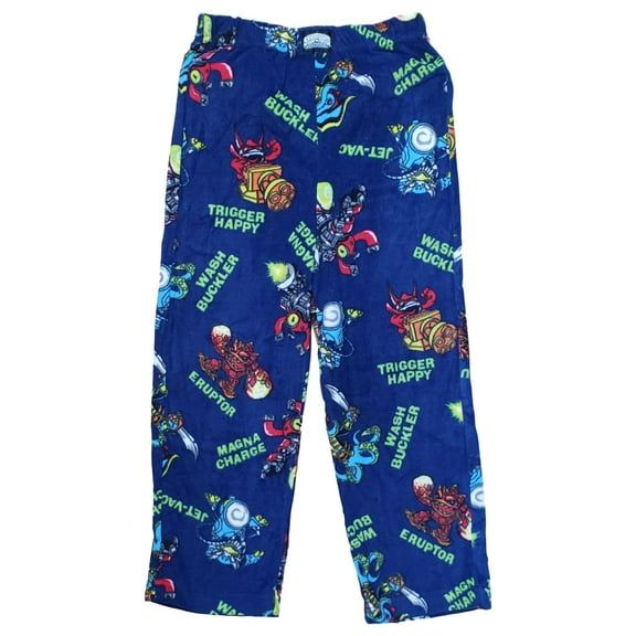 Boys Skylanders Swap Force Navy Blue Fleece Pajama PJ Sleepwear Pants XS (4/5)