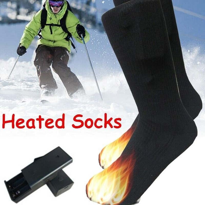 Electric Heated Socks Rechargeable Battery Heat Sox Kit for Men Women,Unisex Winter Warm Battery Powered Heating Thermal Stockings,Heated Socks Hunting Foot Warmer