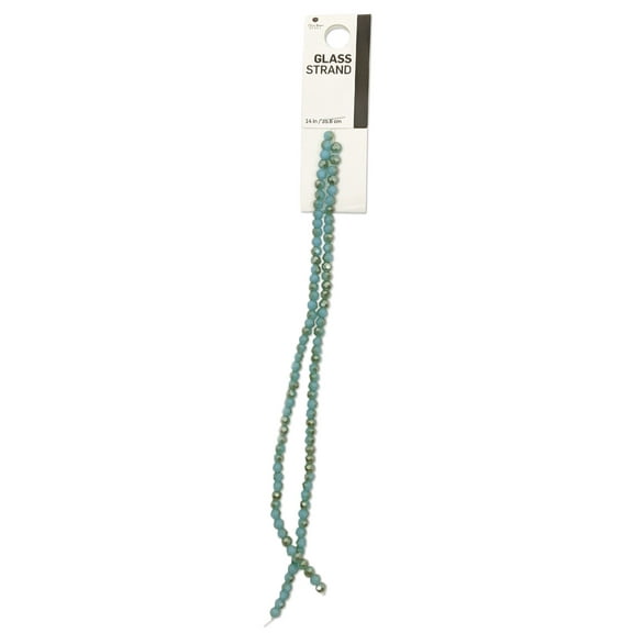 Blue Moon Beads Light Turquoise Glass Bead Strand for DIY Jewelry Making, Unisex, Adult, 1 Piece