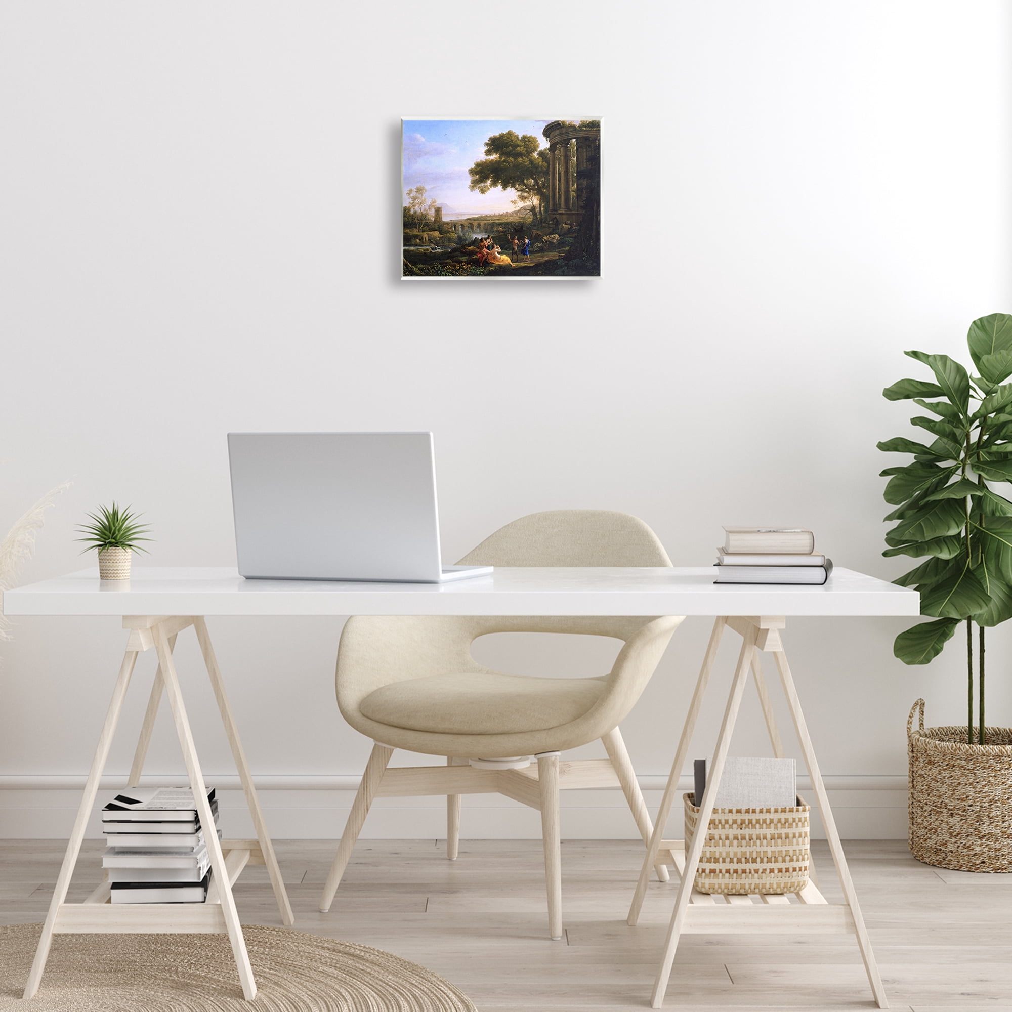 Stupell Industries Classic Nymph & Satyr Dancing Landscape & Nature Painting Unframed Art Print Wall Art, 14 x 11
