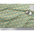 thumbnail image 2 of Soimoi Green Cotton Duck Fabric House Architectural Printed Craft Fabric by the Yard 42 Inch Wide, 2 of 3