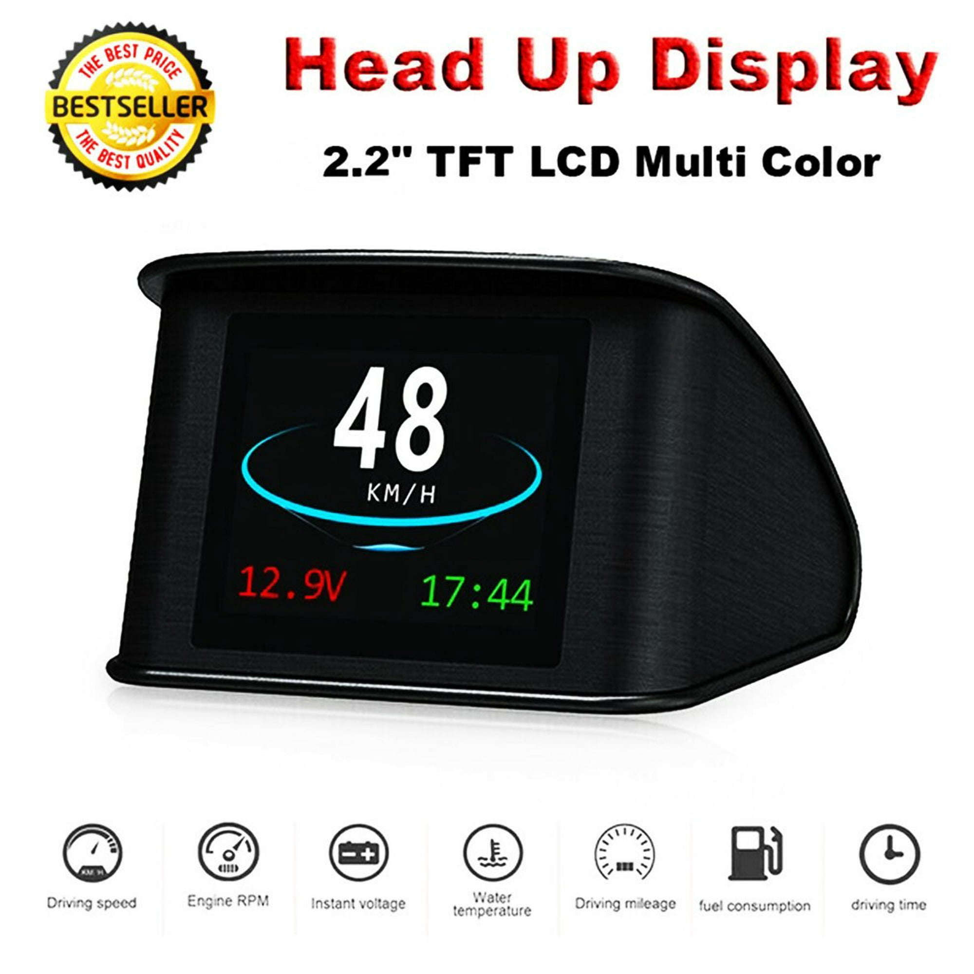 Proceso predicción Mus Multi-Function Car OBD2 Digital Meter Head Up Display Speedometer /  Compteur de HUD numérique OBD2 de voiture multifonctions | Walmart Canada