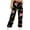 Black, variant on Fiaer Christmas Pants for Women Plus Size Lace up Trousers High Waisted Casual Funny Graphic Slacks with Pocket Black XL