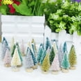 thumbnail image 4 of MesaSe 33 Pcs Multi-color Mini Pine Trees Frosted Sisal Trees with Wood Base Plastic Winter Snow Ornaments Tabletop Trees Decoration, 4 of 8