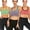 Peacock blue,Green,Watermelon Red, variant on 3 pack Sports Bra for Women Ladies Gym Sports Bra Vest Medium Support Racerback Sports Bra Women Removable Padded Sports Bras for Workout Fitness Yoga