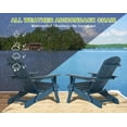 thumbnail image 4 of Dkelincs Folding Adirondack Chair Set of 2, All-Weather Lawn Chairs with Wide Armrest Solid Wood Accent Lounge Chair Outdoor Patio Deck Fire Pit Chair, 350 lbs, Navy Color, 4 of 7