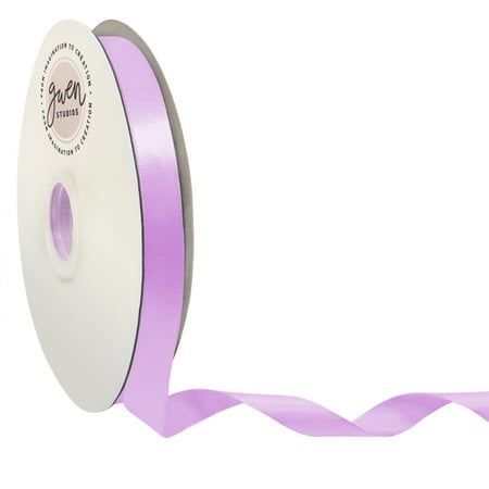 UPC: 0810056346997 | Lavender Double Faced Satin Ribbon for Crafts  5/8  x 100 Yards by Gwen Studios