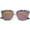 Blue Red Gold / Purple Mirror, variant on Marble Printed Horn Rimmed Sunglasses Metal Nose Bridge Colored Mirror Square Flat Lens 49mm (Black White Black / Blue )